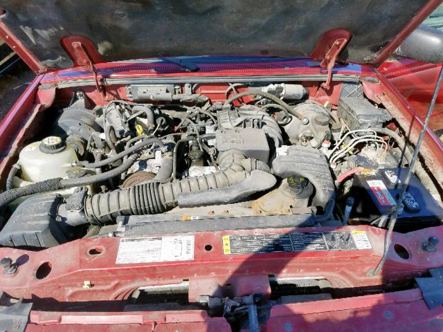 1FTYR10D22PA84382 - 2002 FORD RANGER RED photo 7