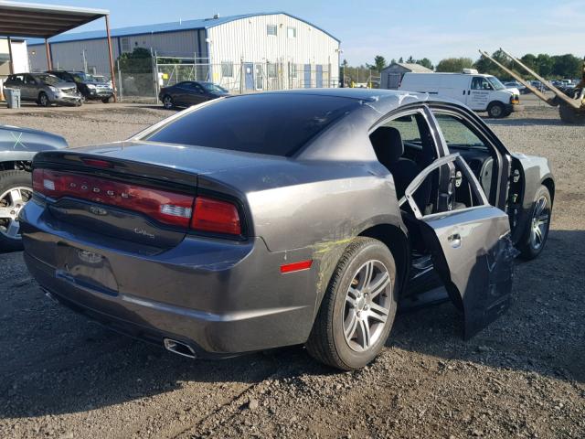 2C3CDXAT9DH648221 - 2013 DODGE CHARGER PO CHARCOAL photo 4