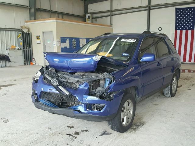 KNDJF723097568949 - 2009 KIA SPORTAGE L BLUE photo 2