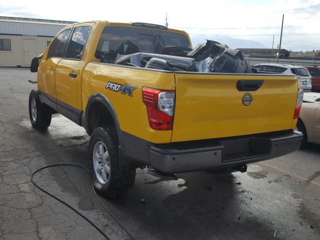 1N6AA1E54HN540314 - 2017 NISSAN TITAN SV YELLOW photo 3