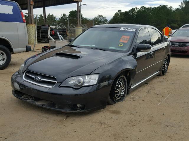 4S3BL676064216672 - 2006 SUBARU LEGACY GT BLACK photo 2