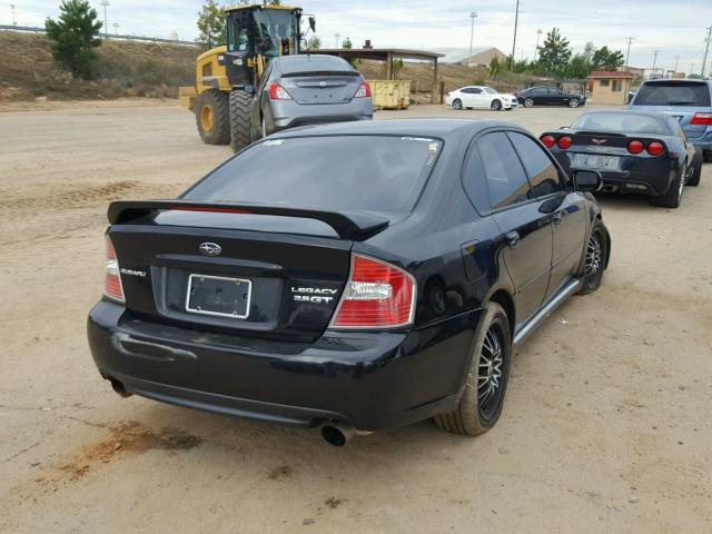 4S3BL676064216672 - 2006 SUBARU LEGACY GT BLACK photo 4