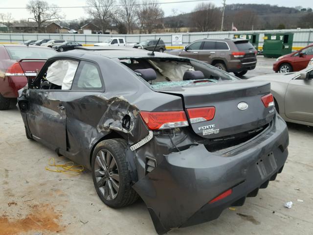 KNAFW6A37D5713794 - 2013 KIA FORTE SX GRAY photo 3