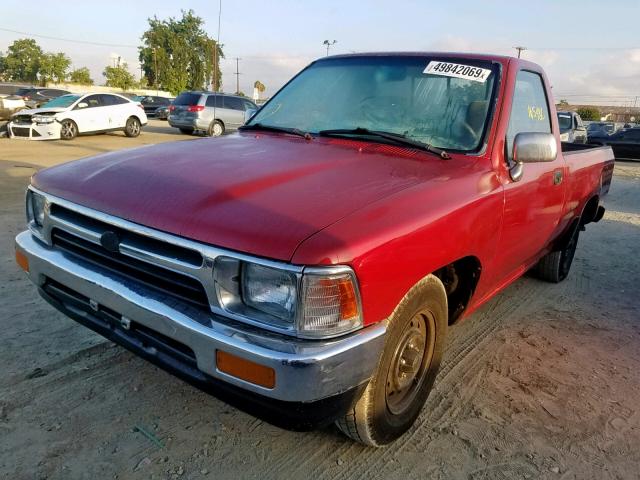 JT4RN81A2P5166015 - 1993 TOYOTA PICKUP 1/2 RED photo 2