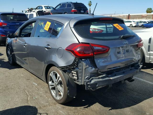 KNAFX5A82G5598397 - 2016 KIA FORTE EX GRAY photo 3