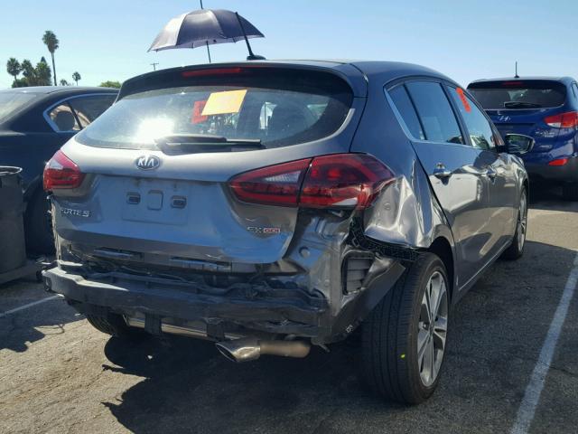 KNAFX5A82G5598397 - 2016 KIA FORTE EX GRAY photo 4