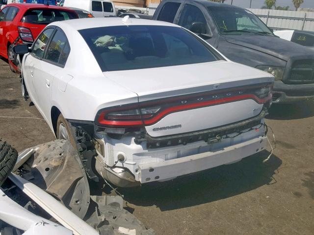 2C3CDXHG5JH166804 - 2018 DODGE CHARGER SX WHITE photo 3