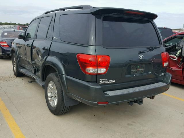 5TDZT38A46S281772 - 2006 TOYOTA SEQUOIA LI GREEN photo 3