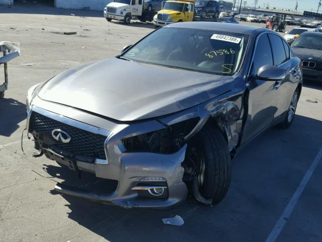 JN1BV7AP4FM357586 - 2015 INFINITI Q50 BASE GRAY photo 2