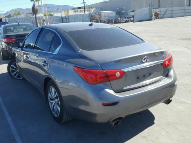 JN1BV7AP4FM357586 - 2015 INFINITI Q50 BASE GRAY photo 3