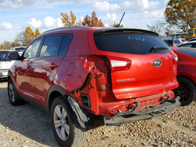 KNDPB3A22C7331328 - 2012 KIA SPORTAGE B RED photo 3