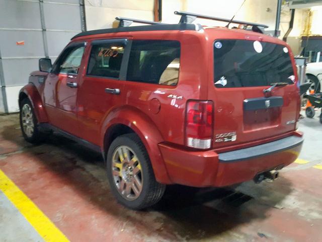 1D4PU4GX1BW501592 - 2011 DODGE NITRO HEAT MAROON photo 3