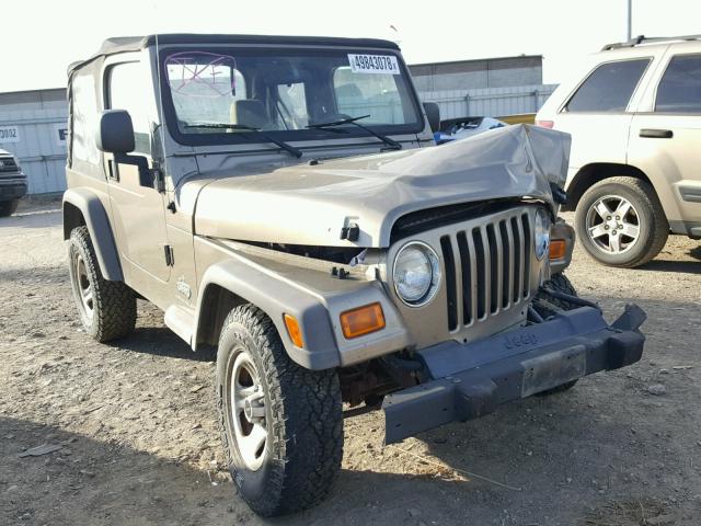 1J4FA29S85P314608 - 2005 JEEP WRANGLER / BEIGE photo 1