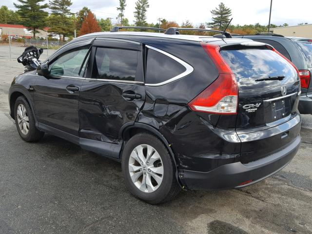 2HKRM4H78DH627073 - 2013 HONDA CR-V EXL BLACK photo 3