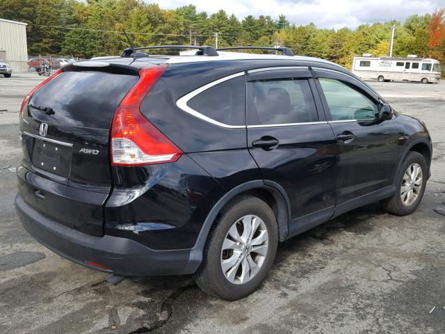 2HKRM4H78DH627073 - 2013 HONDA CR-V EXL BLACK photo 4