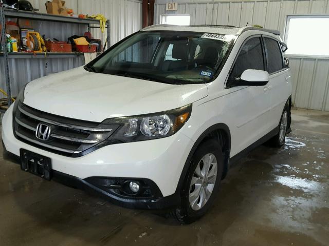 5J6RM3H71DL004779 - 2013 HONDA CR-V EXL WHITE photo 2