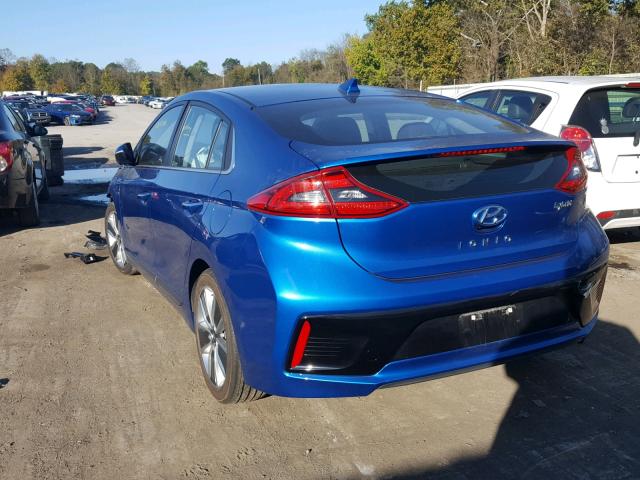 KMHC85LC2JU065267 - 2018 HYUNDAI IONIQ LIMI BLUE photo 3