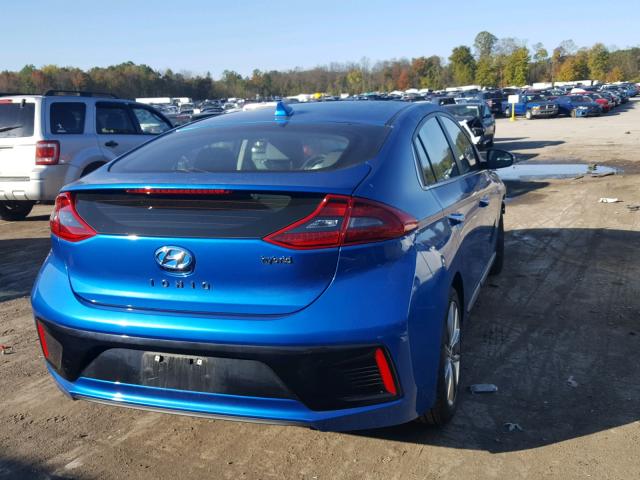 KMHC85LC2JU065267 - 2018 HYUNDAI IONIQ LIMI BLUE photo 4