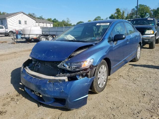 2HGFA1F39AH506018 - 2010 HONDA CIVIC VP BLUE photo 2