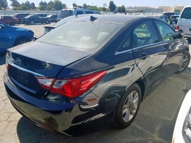 5NPEB4AC9DH761330 - 2013 HYUNDAI SONATA GLS BLACK photo 4