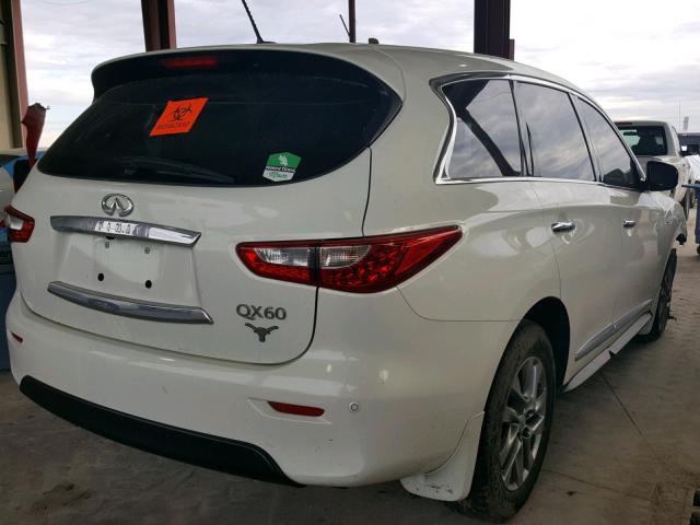 5N1CL0MN1EC545779 - 2014 INFINITI QX60 HYBRI WHITE photo 4