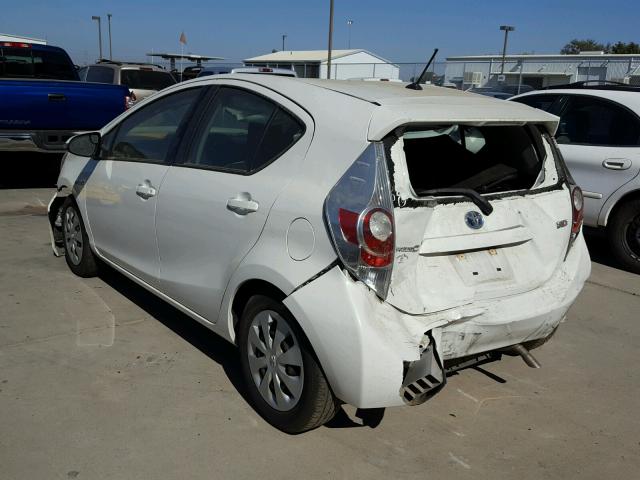 JTDKDTB36D1535470 - 2013 TOYOTA PRIUS C WHITE photo 3