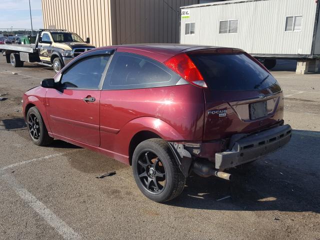 1FAHP31N16W214114 - 2006 FORD FOCUS ZX3 RED photo 3