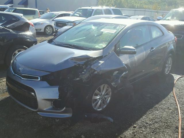 KNAFX6A8XE5245599 - 2014 KIA FORTE EX GRAY photo 2