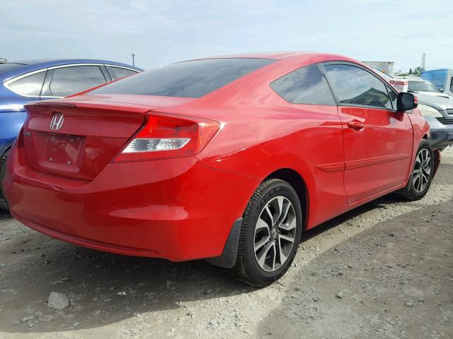 2HGFG3B05DH522405 - 2013 HONDA CIVIC EXL RED photo 4