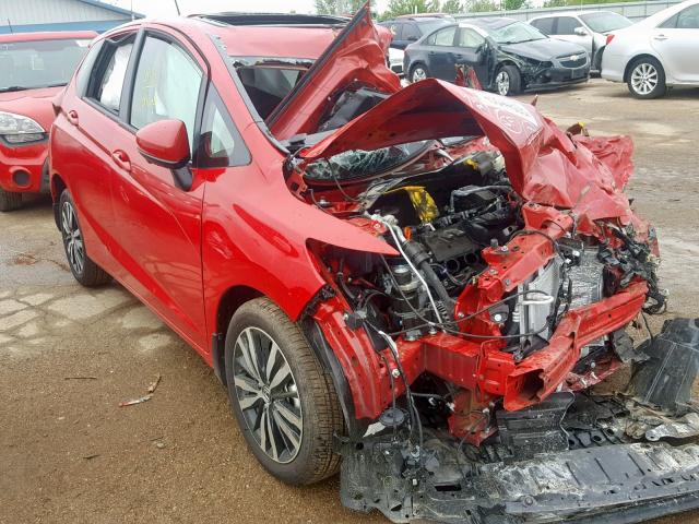 3HGGK5H8XKM717703 - 2019 HONDA FIT EX RED photo 1