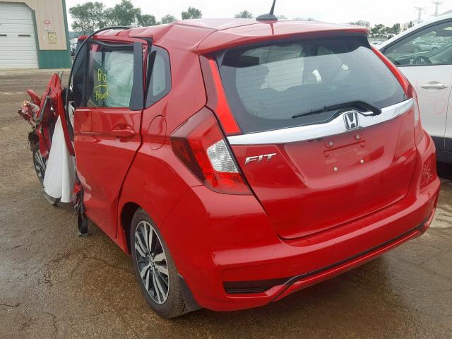 3HGGK5H8XKM717703 - 2019 HONDA FIT EX RED photo 3