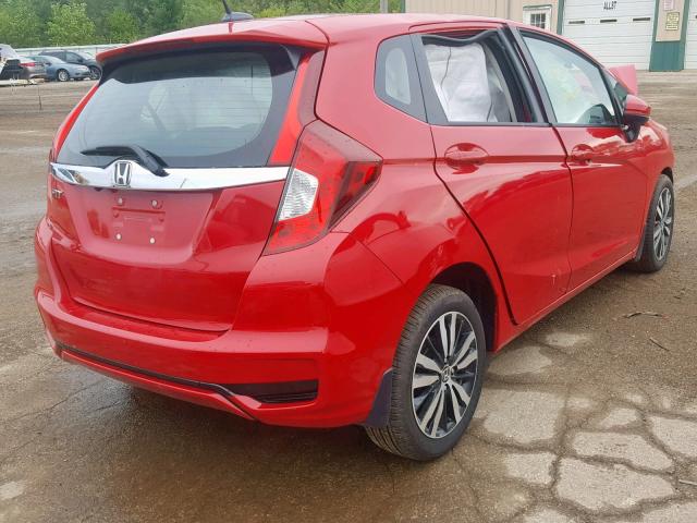 3HGGK5H8XKM717703 - 2019 HONDA FIT EX RED photo 4