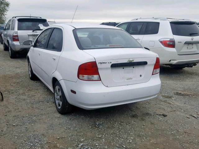 KL1TD52665B440811 - 2005 CHEVROLET AVEO BASE თეთრი ფოტო 3