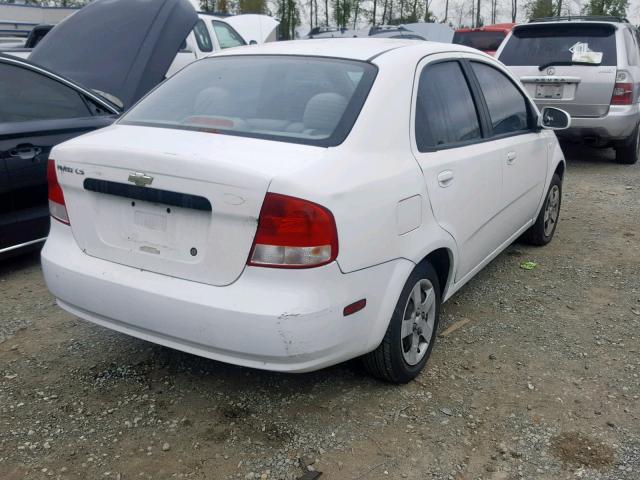 KL1TD52665B440811 - 2005 CHEVROLET AVEO BASE WHITE photo 4