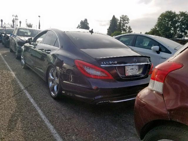 WDDLJ7DB0CA056815 - 2012 MERCEDES-BENZ CLS 550 BLACK photo 3