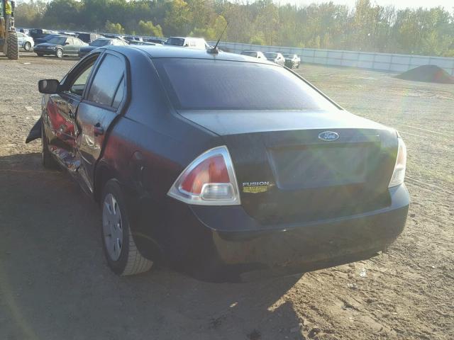 3FAHP06Z87R129303 - 2007 FORD FUSION S BLACK photo 3