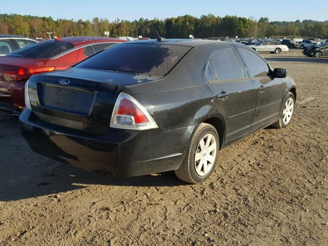 3FAHP06Z87R129303 - 2007 FORD FUSION S BLACK photo 4