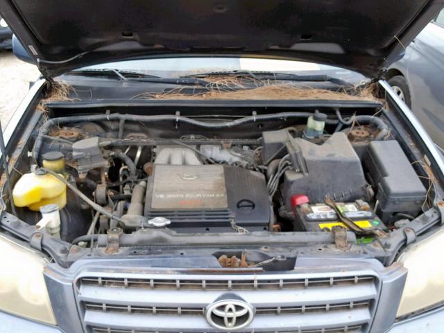 JTEHF21A620047696 - 2002 TOYOTA HIGHLANDER BLUE photo 7