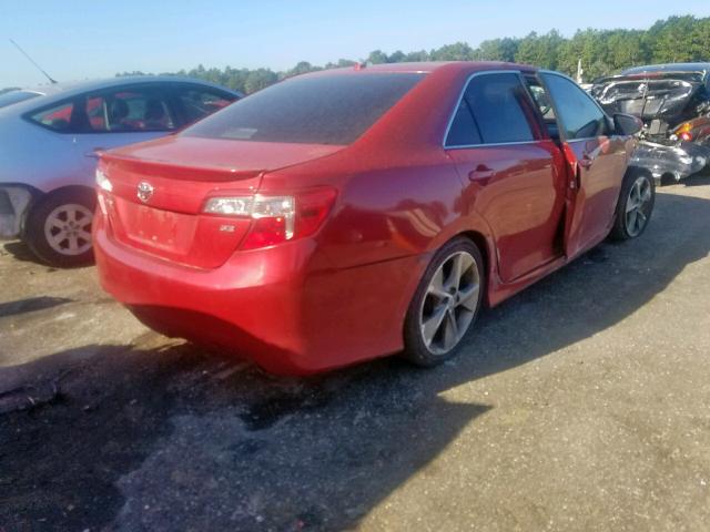 4T1BF1FK3CU634515 - 2012 TOYOTA CAMRY BASE RED photo 4