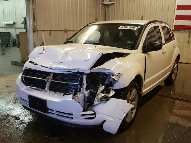 1B3CB4HA2AD586014 - 2010 DODGE CALIBER SX WHITE photo 2