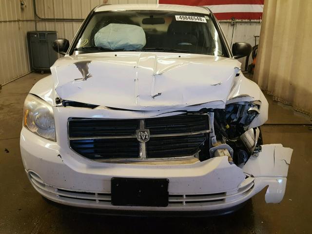 1B3CB4HA2AD586014 - 2010 DODGE CALIBER SX WHITE photo 9