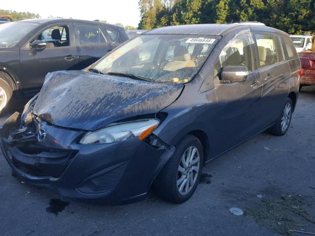 JM1CW2BL1D0151045 - 2013 MAZDA 5 GRAY photo 2