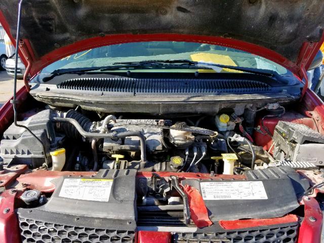 1B4GP45372B543306 - 2002 DODGE CARAVAN SP RED photo 7