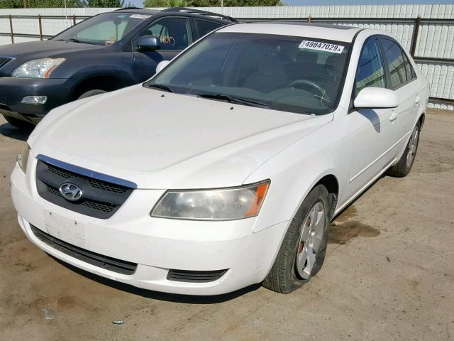 5NPET46C48H353927 - 2008 HYUNDAI SONATA GLS WHITE photo 2