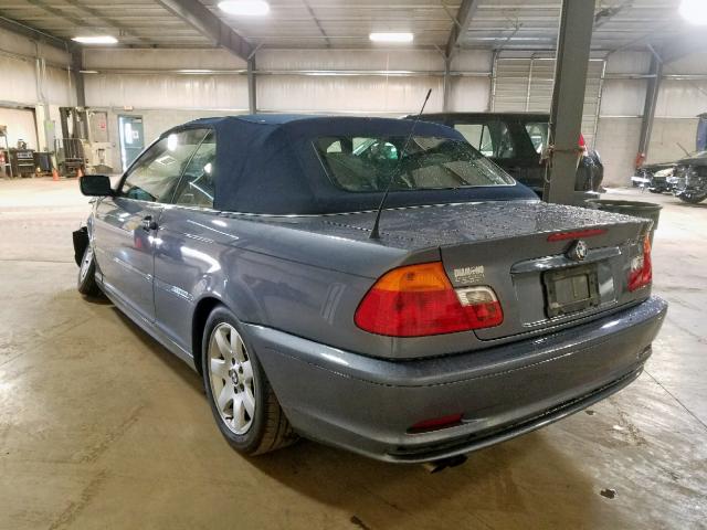 WBABS33481JY56383 - 2001 BMW 325 CI BLUE photo 3