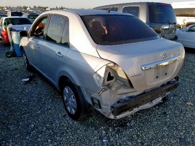 3N1BC1APXBL444464 - 2011 NISSAN VERSA S SILVER photo 3