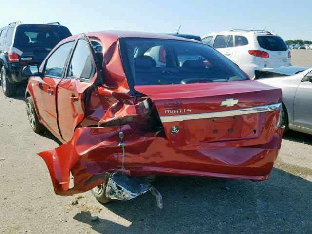 KL1TD56677B050359 - 2007 CHEVROLET AVEO BASE Qırmızı foto 3