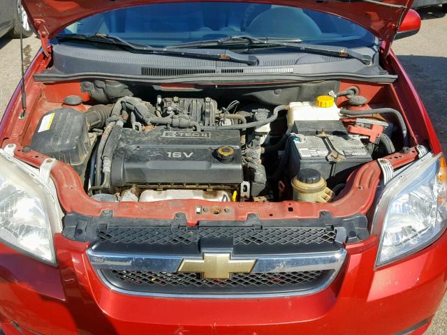 KL1TD56677B050359 - 2007 CHEVROLET AVEO BASE Qırmızı foto 7