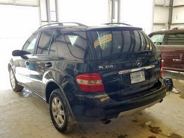 4JGBB86E67A212132 - 2007 MERCEDES-BENZ ML 350 BLACK photo 3