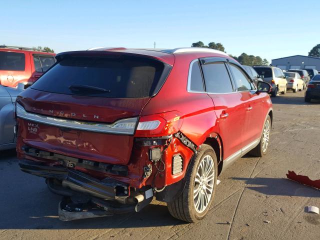 2LMPJ6LR7HBL38630 - 2017 LINCOLN MKX RESERV RED photo 4